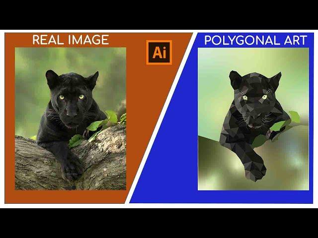 Polygonal Art in Adobe Illustrator | Black Panther | Dinesh Rai Graphics