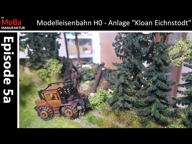 Modelleisenbahn H0 - WIR BAUEN einen Wald mit Forstarbeiten und Sturmschaden Bau Roco Anlage