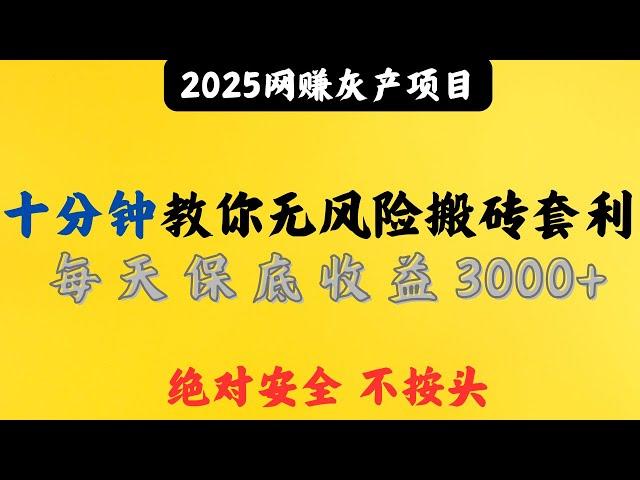 网赚 灰产项目 2025最新搬砖网赚项目 套利网络赚钱项目 毫无风险 教你一天赚到3000+的网赚灰产赚钱方法 非常适合小白当副业的网赚项目（网赚阿斌）