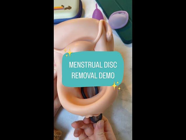 Quick menstrual disc removal demo 