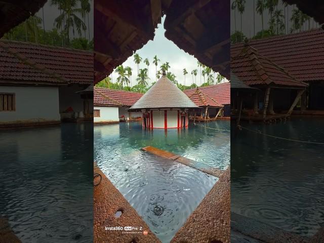 Monsoon rains in water temple #Insta360 AcePro2 ​⁠@insta360 #viralvideo #trending #devotional