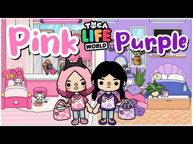 Toca Life World: PINK VS. PURPLE HOUSE DESIGN IDEA | MONICA WINSLETH