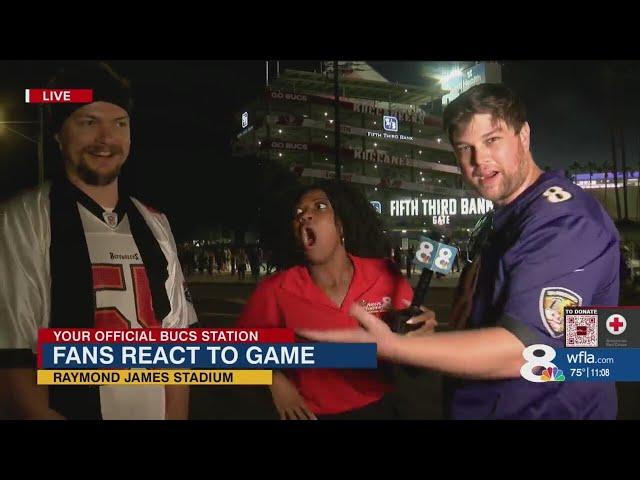 Fans react to Bucs loss against Ravens.