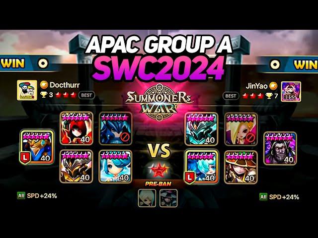 JINYAO vs DOCTHURR (BO5). SWC2024 APAC Preliminary Group A in Summoners War