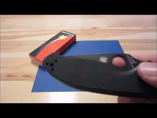 Spyderco Tenacious G10 Knife Black Combo Blade Review NOT Microtech OTF