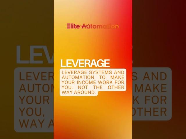 Leverage | Elite Automation #ecommerce #onlinebusinesstips