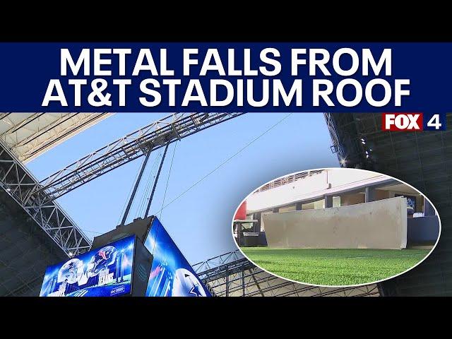 Piece of metal falls from AT&T Stadium roof ahead of Cowboys game