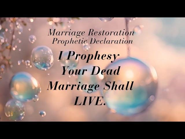 Marriage Restoration: I prophesy that your dead marriage shall LIVE!