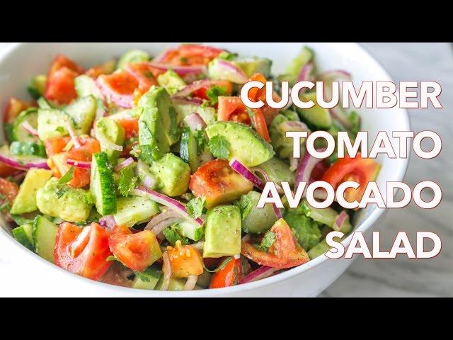 Salads: Cucumber Tomato Avocado Salad Recipe - Natasha's Kitchen