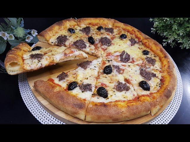 You won't buy pizza again after this video! Homemade pizza, quick dough in 10 minutes