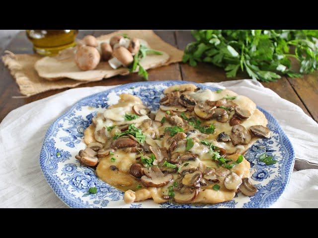 SCALOPPINE DI POLLO con FUNGHI E MOZZARELLA- La cucina di Rita