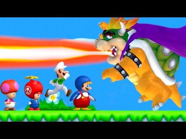 DU Super Mario Bros (Hard Levels) – 3-4 Players Walkthrough Co-Op Full Game (Hack)