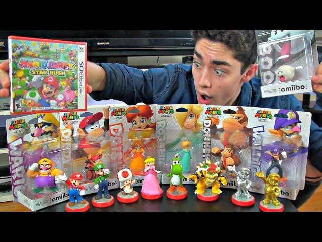 Unboxing ALL 7 New Super Mario Amiibo & Mario Party Star Rush!