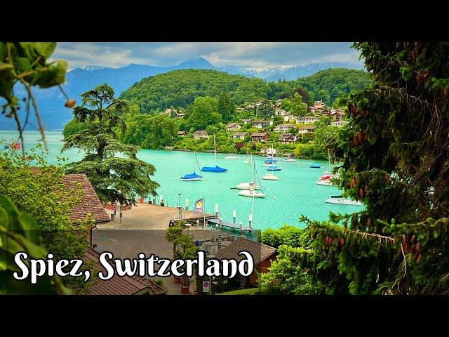 Spiez, Switzerland walking tour 4K - A beautiful Swiss village on Thun lake