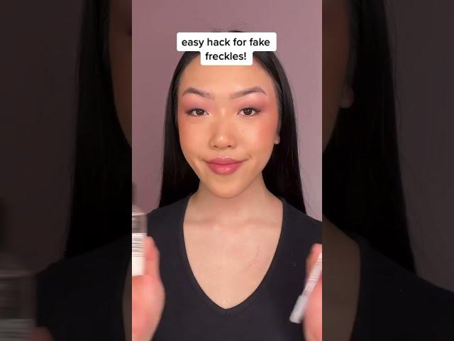 Freckles Without the Sun (aka Makeup Hack for Fake Freckles) #shorts