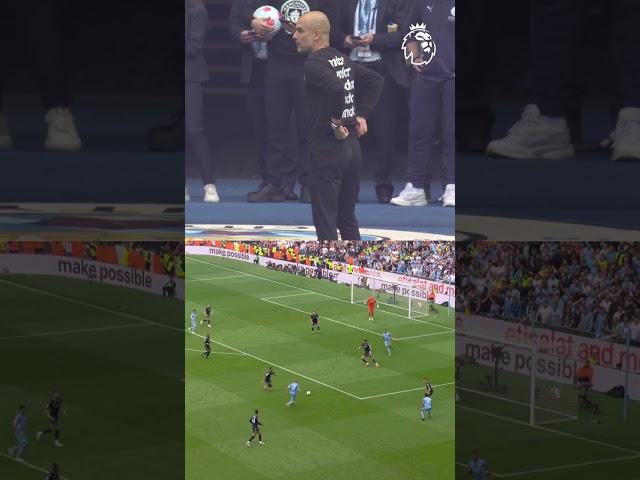 Pep Guardiola reacts to LATE Man City WINNER!