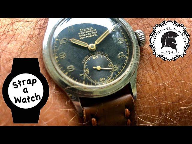 HOW TO MAKE a Leather Watch Strap look 75 years old for a rare Doxa & Favre-Leuba double name watch!