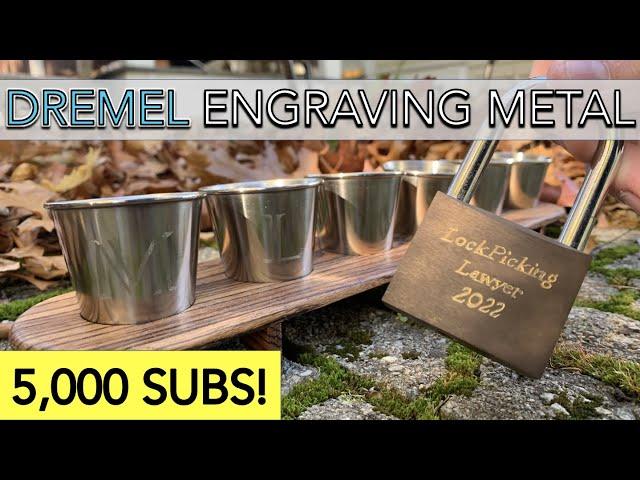 How I Engrave Metal with a Dremel (LockPickingLawyer + Shot Glasses)