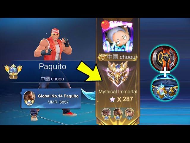 TOP GLOBAL PAQUITO NO EDIT GAMEPLAY IN IMMORTAL!! + BEST BUILD PAQUITO