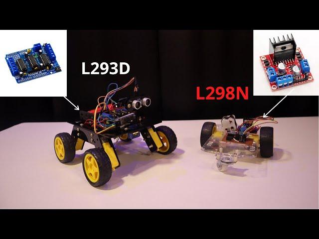 L298N vs L293D motor drivers | comparison and build up| which motor driver to use for projects.