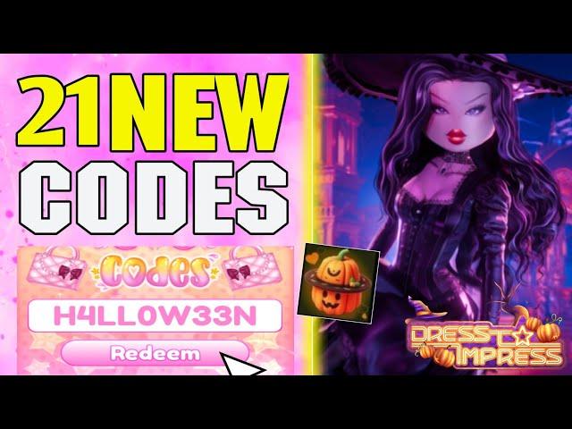 *NEW CODES* ROBLOX DRESS TO IMPRESS CODES 2024 | DTI CODES | DTI HALLOWEEN UPDATE