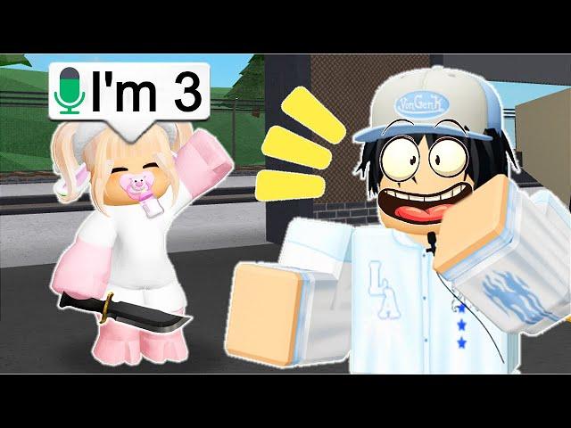 I MET THE MOST ADORABLE 3 YEAR OLD IN ROBLOX MM2 VOICE CHAT