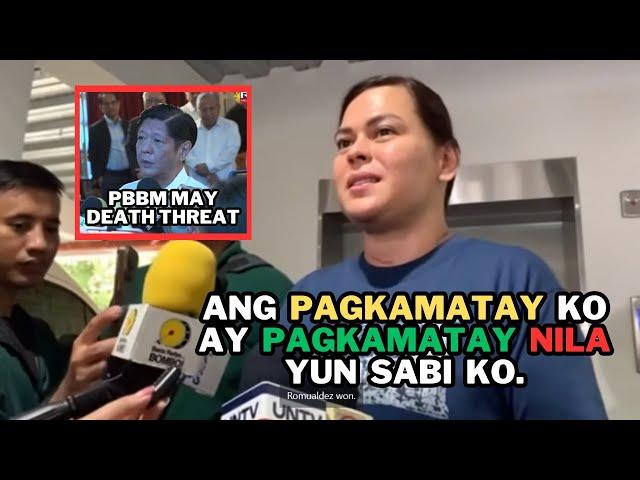 HINDI KO IPAPATAY SI BONG BONG MARCOS VICE PRESIDENT SARAH NAGSALITA NA, TUNGKOL SA DEATH THREAT