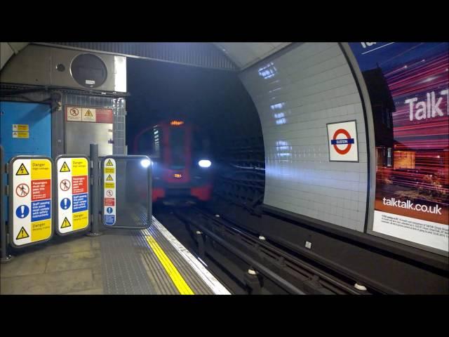 London Underground: Victoria line entering station at fast speed