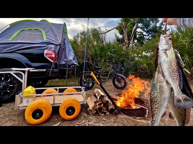 Trout Fishing Camping Cooking at the Coast!