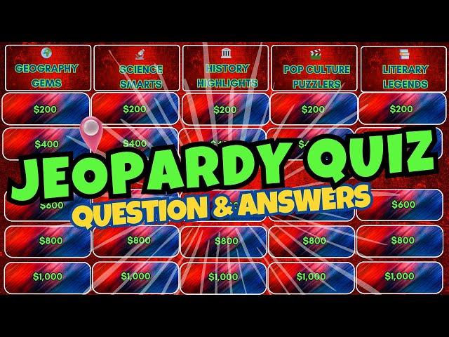  "Can YOU Beat the Jeopardy-Style Trivia Challenge? 5 Categories to Test Your Genius!" 