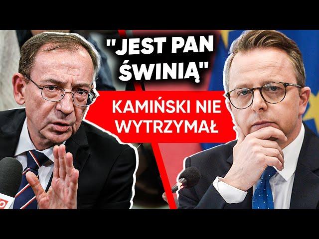 "Jest pan świnią". Kamiński nagle wstał i wyszedł z komisji