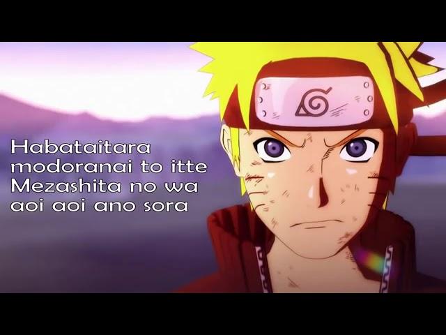 Blue bird song with lyrics || Naruto song || Aoi Aoi ano Sora