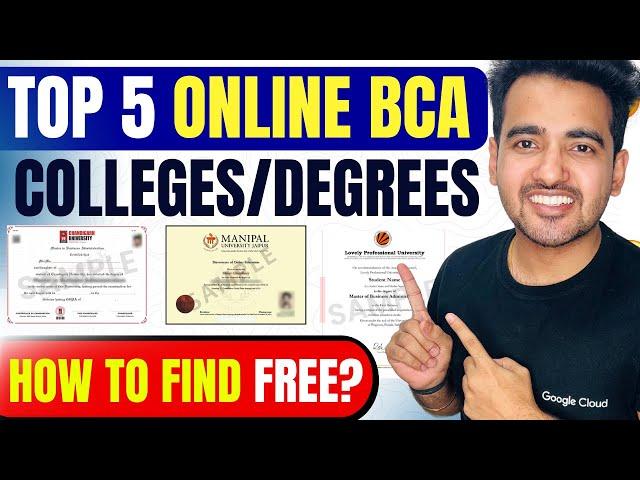 Top 5 Online BCA Colleges/Universities in India 2024 Regular BCA Kare Ya Online BCA Degree?