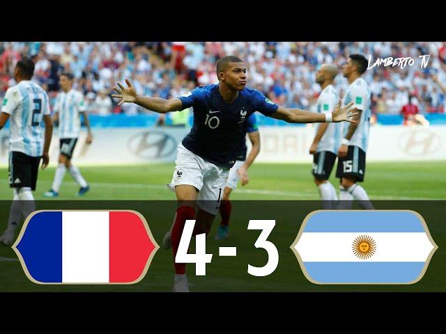 France 4-3 Argentina (World Cup 2018) All Goals & Highlights - English Commentary - HD 1080i