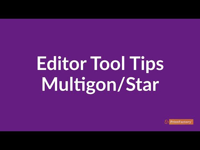 Editor Tool Tips 22 - Multigon / Star