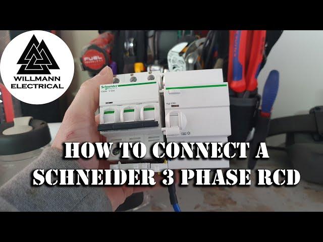 How to install a Schneider Vigi iC60 RCD to a 3 phase MCB