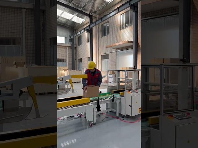 Carton case erector +carton case sealer +edge corner sealing machine=H type carton case packing line