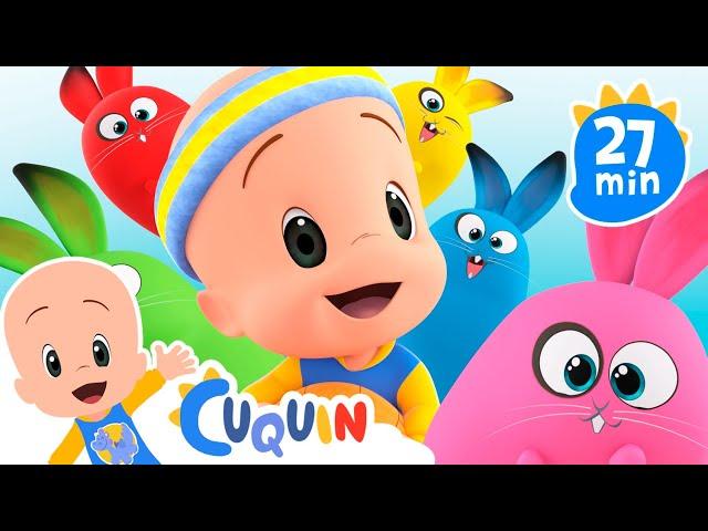 The amazing bunny race!   learn with Cuquin! | videos & cartoons for babies | Educational Videos