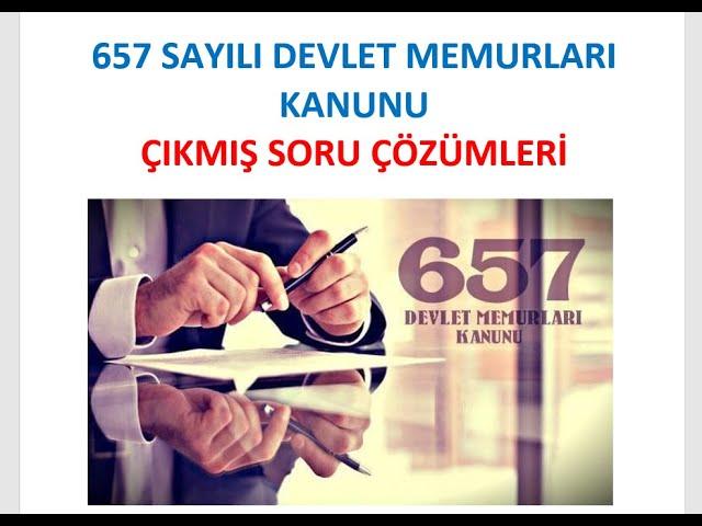 657 Devlet Memurları Kanunu - Çıkmış Soru Çözümleri #EKYS  #AKS