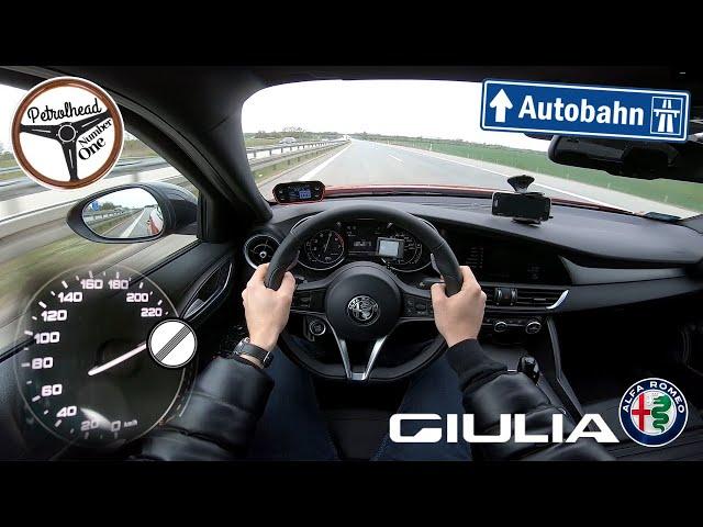 2019 Alfa Romeo Giulia Veloce (280 KM) | V-MAX. Próba autostradowa. RACEBOX 0-100, 100-200 km/h.