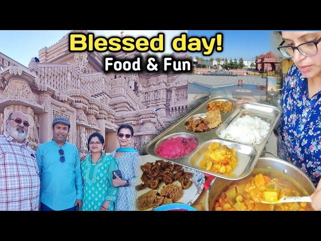 Blessed day with Simple Food and a Beautiful Temple visit in United States