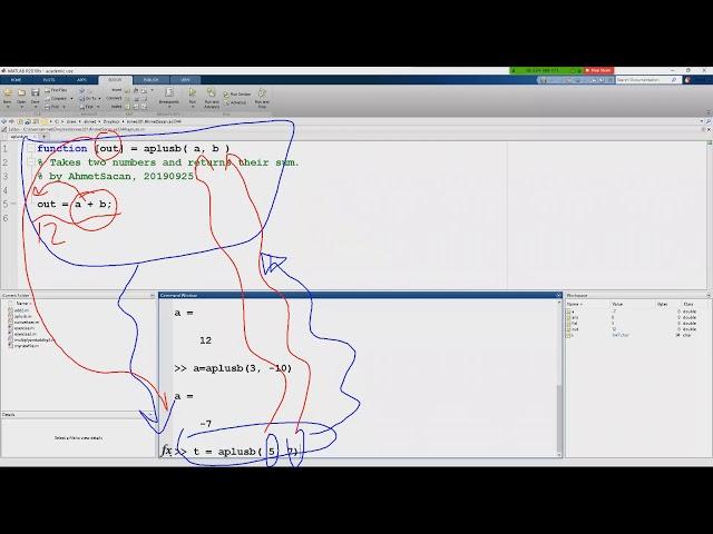 Writing your first Matlab function: aplusb .v191