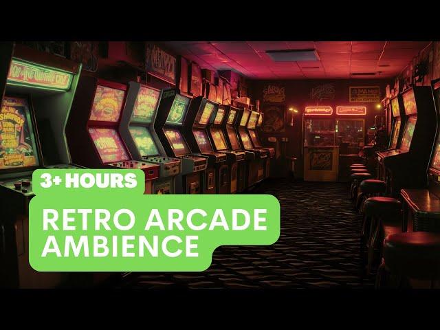 3 Hours of Retro Arcade Vibes | Synthwave Music & Arcade Ambience  