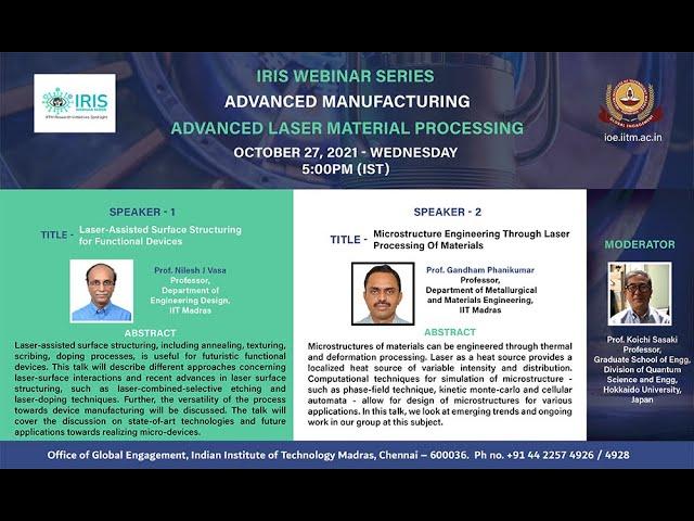Advanced Laser Manufacturing