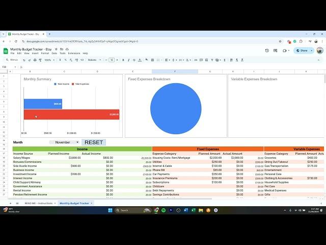 Monthly Budget Tracker Tutorial | Christian Fabular