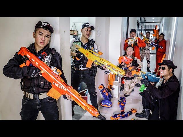 SEAL X Nerf War : Police Patrol SEAL X Warriors Nerf Guns Fight Criminal Dr Ken Crazy Smash Enemy