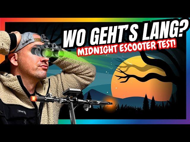 ‍️ E-Scooter vs. Gruselwald: Wer traut sich in die Dunkelheit?  #NightRide #GruselChallenge