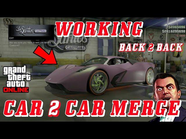 *WORKING* FULL CAR TO CAR (MERGE GLITCH) GTA 5 ONLINE BENNYS/F1 MERGE (BACK 2 BACK)