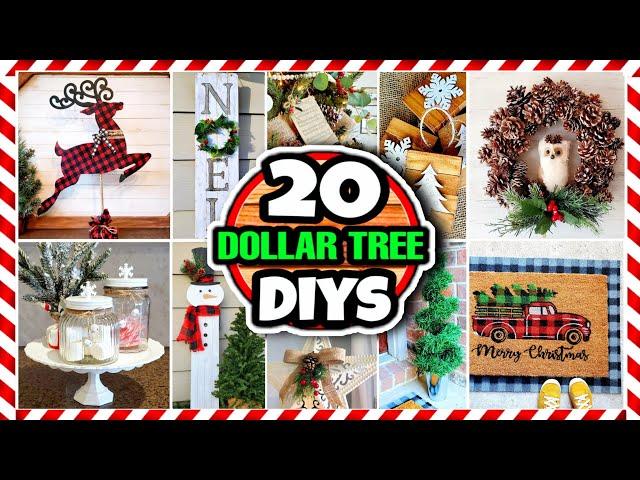 20 Dollar Tree DIY Christmas Decorations & Ideas 