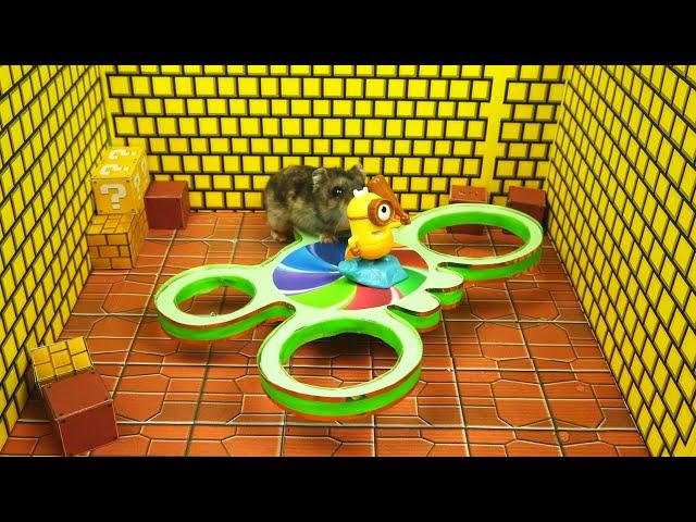   Among Us Hamster Maze | SECRET ROOMS in Among Us and  the Simple Dimple carousel.